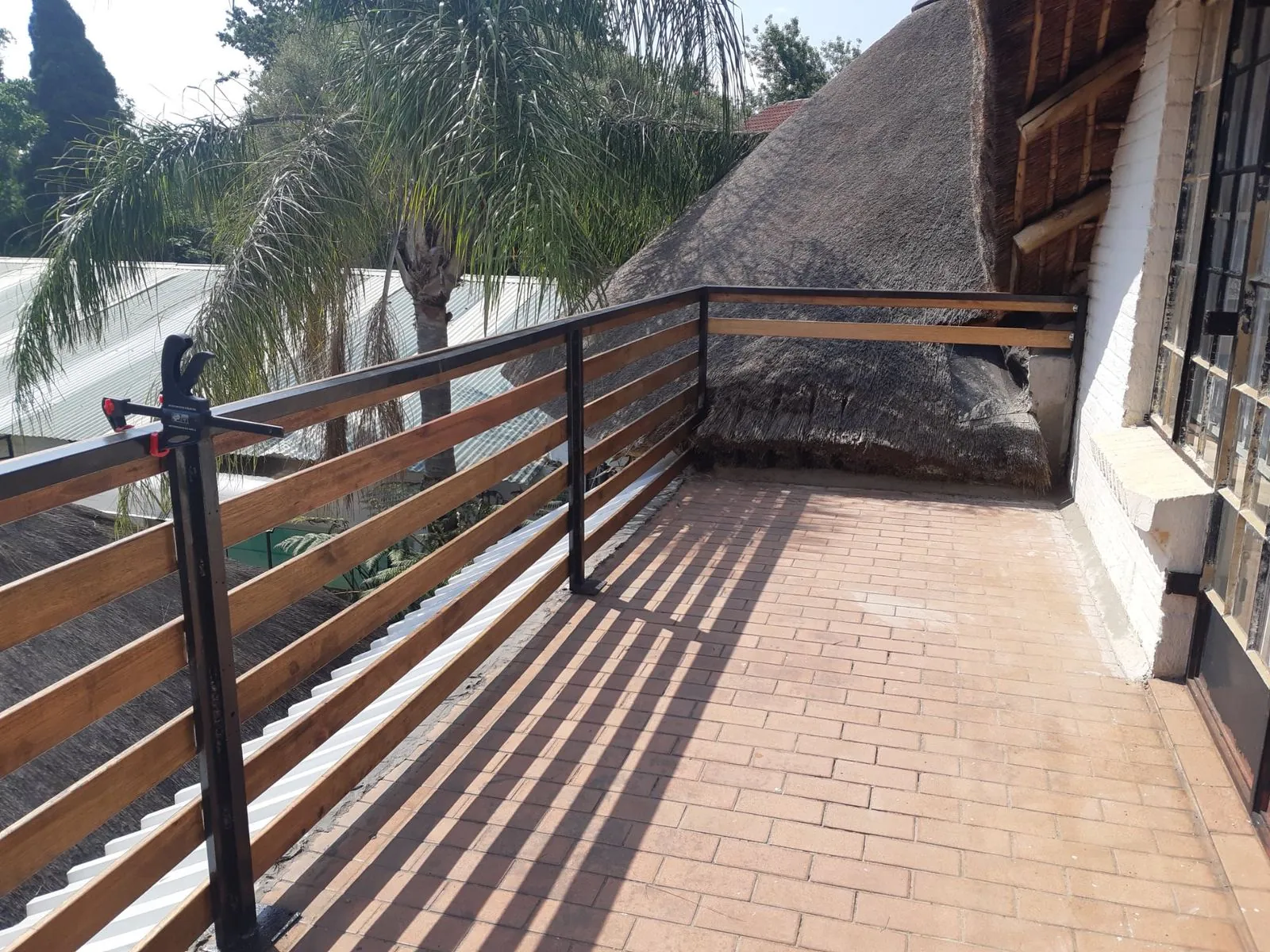 View along the balcony