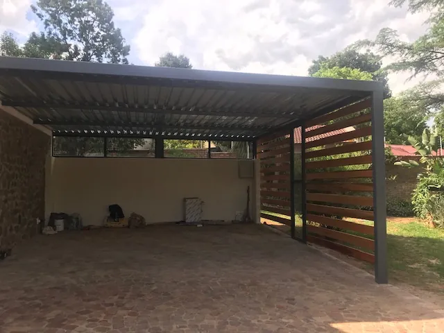 Steel carport full view