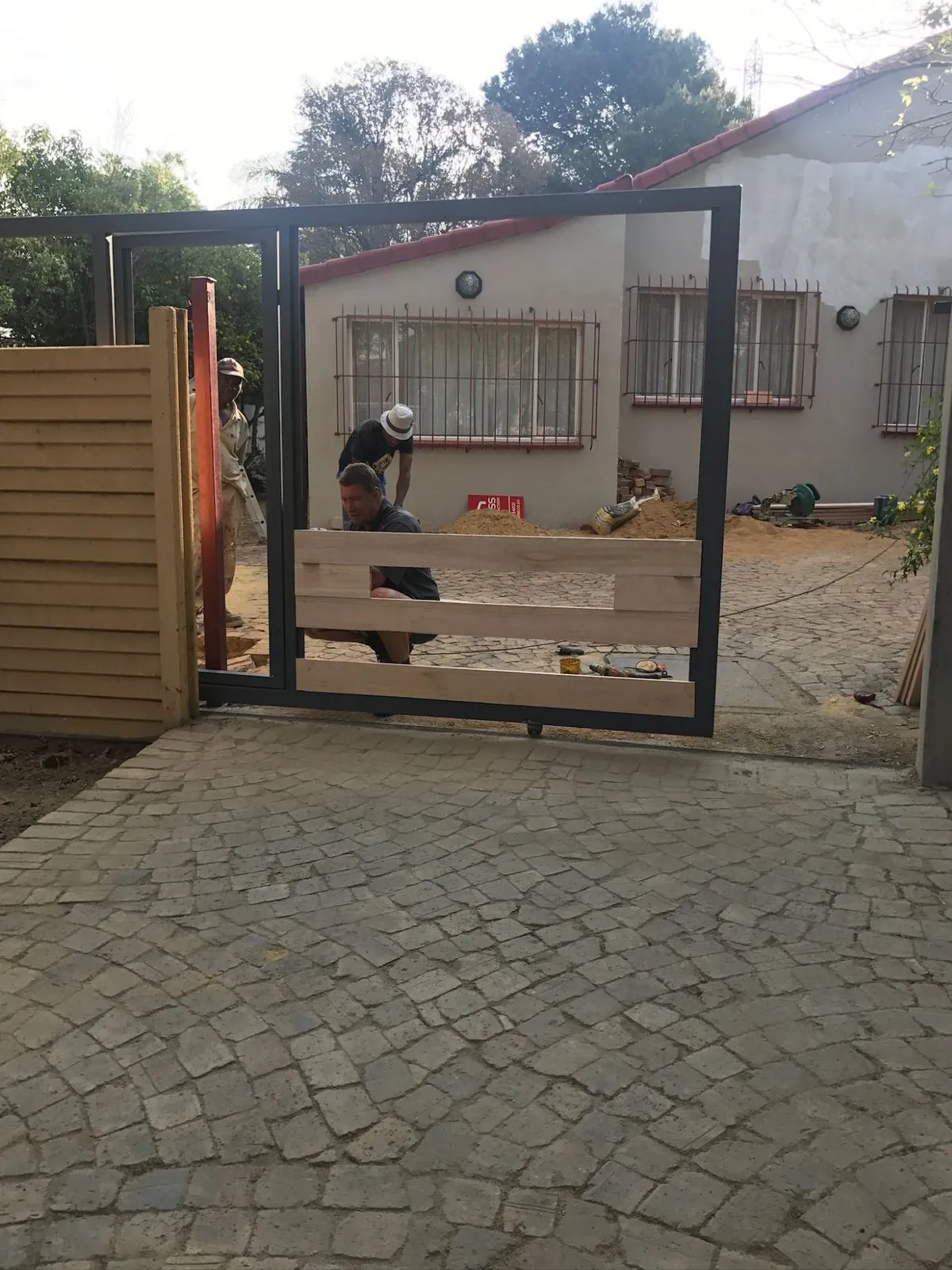 Driveway gate installation
